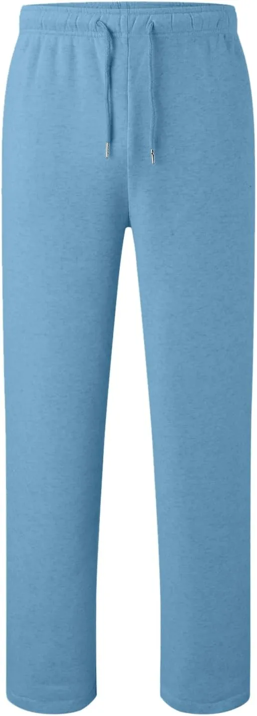 Jogging Pants Men,Mens Baggy Sweatpants with Pockets Fleece Lined Yoga Pants Hiking Pants Workout Pants Lounge Pants