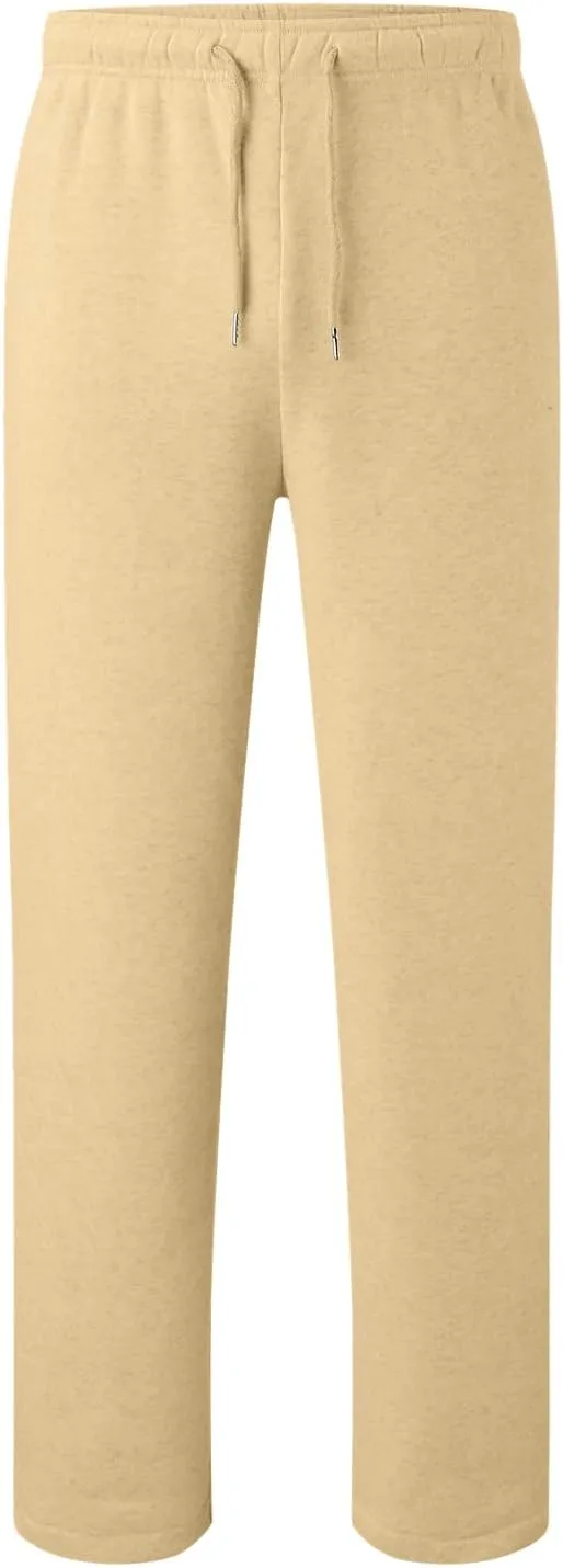 Jogging Pants Men,Mens Baggy Sweatpants with Pockets Fleece Lined Yoga Pants Hiking Pants Workout Pants Lounge Pants