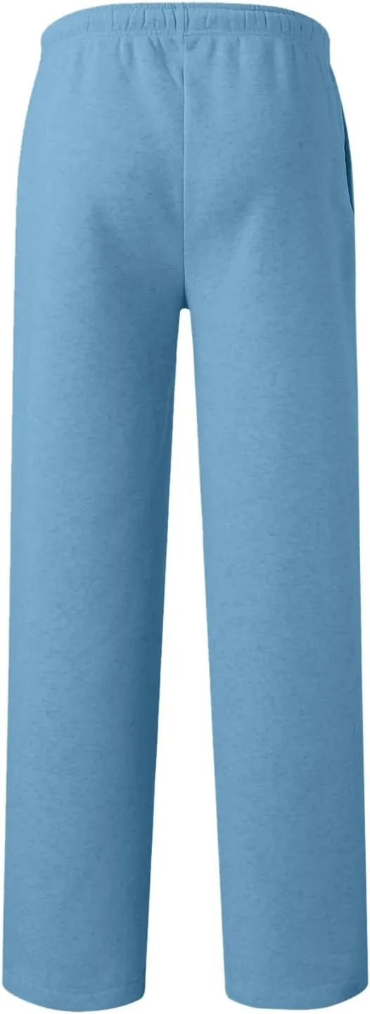 Jogging Pants Men,Mens Baggy Sweatpants with Pockets Fleece Lined Yoga Pants Hiking Pants Workout Pants Lounge Pants