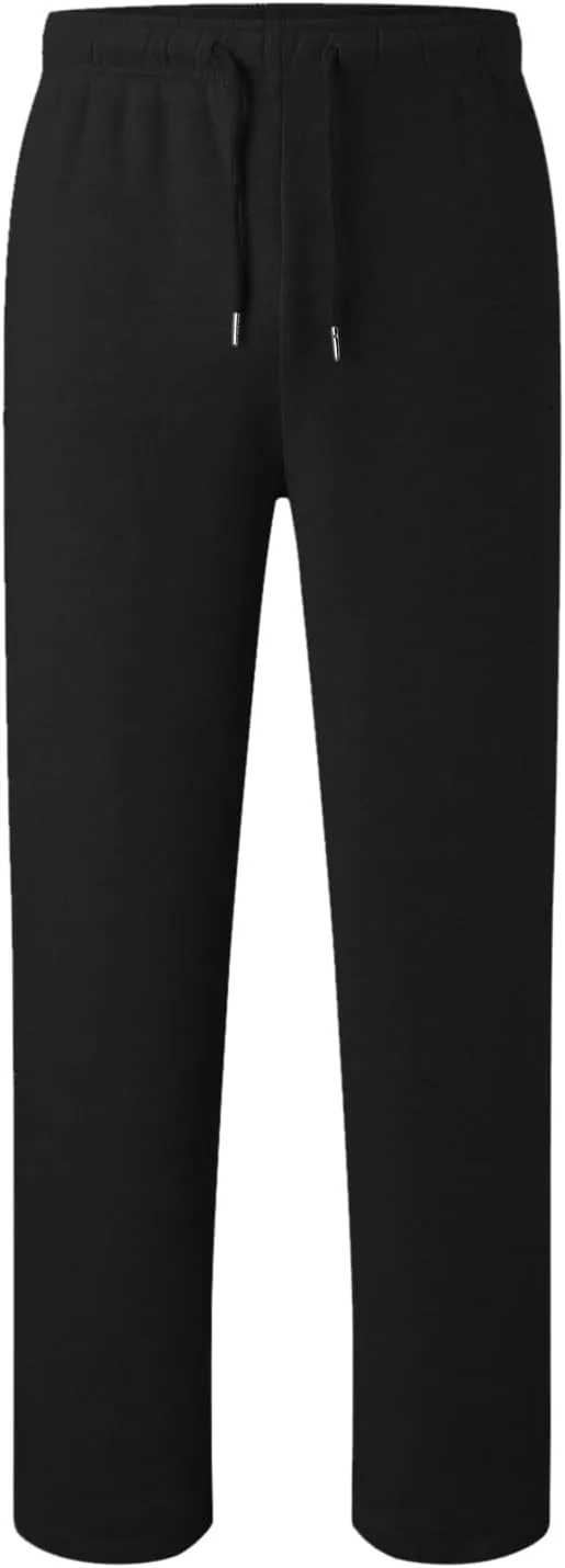 Jogging Pants Men,Mens Baggy Sweatpants with Pockets Fleece Lined Yoga Pants Hiking Pants Workout Pants Lounge Pants