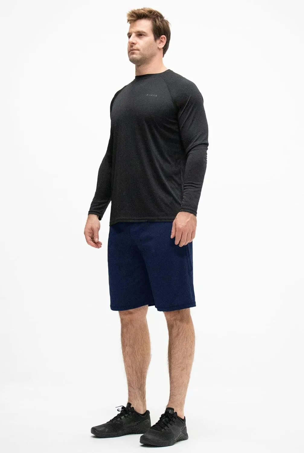KISTA 2 Pack Men's Long Sleeve Quick Dry Shirts UPF 50  Garage Garden Fishing Running Lightweight Homewear