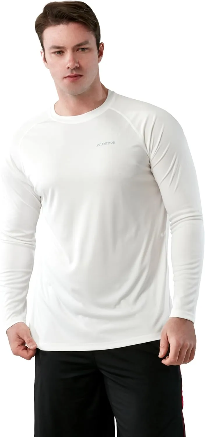 KISTA 2 Pack Men's Long Sleeve Quick Dry Shirts UPF 50  Garage Garden Fishing Running Lightweight Homewear