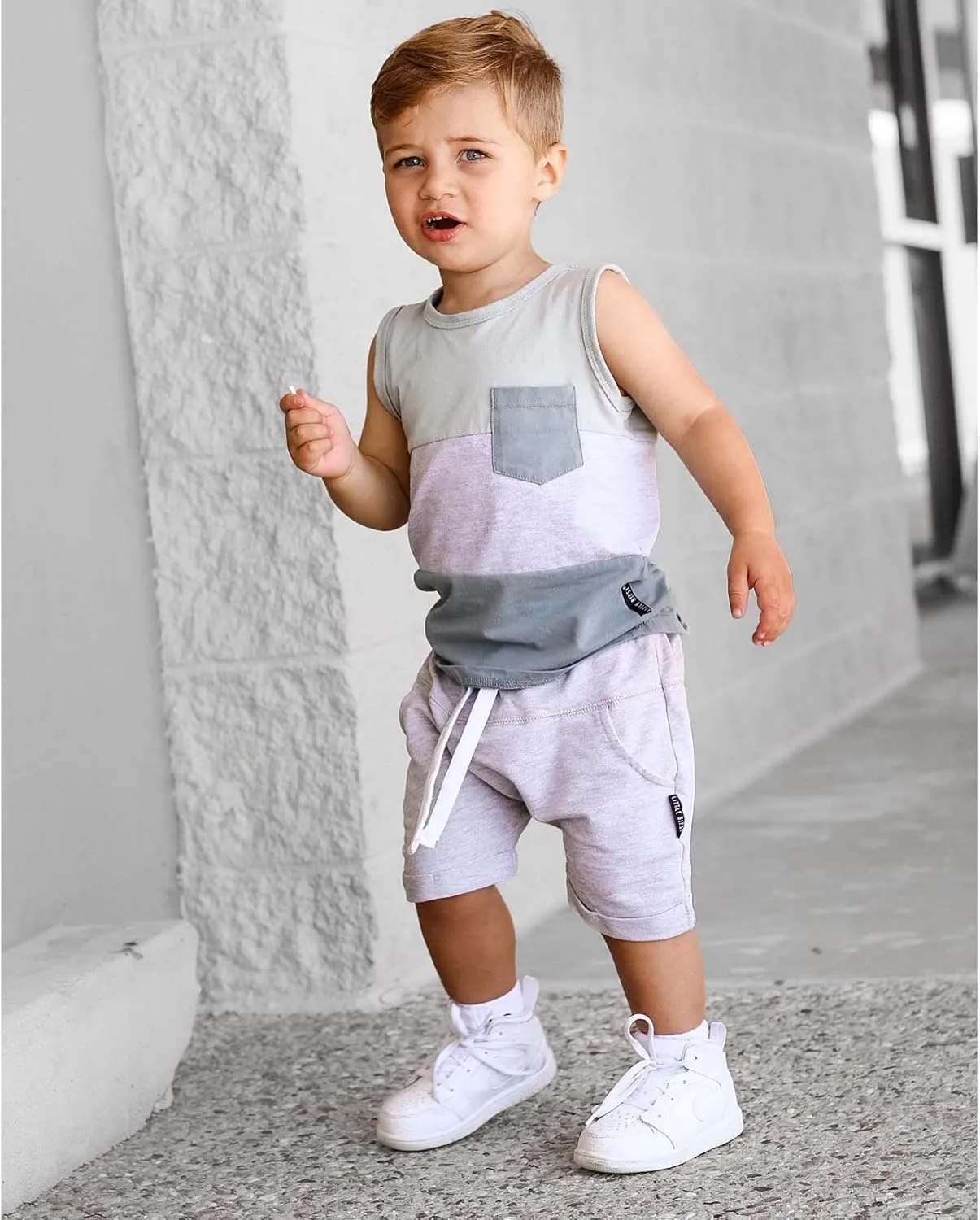 Kupretty Baby Boy Summer Clothes Sleeveless Tank Tops Vest T-Shirt   Casual Shorts Toddler Outfits Set