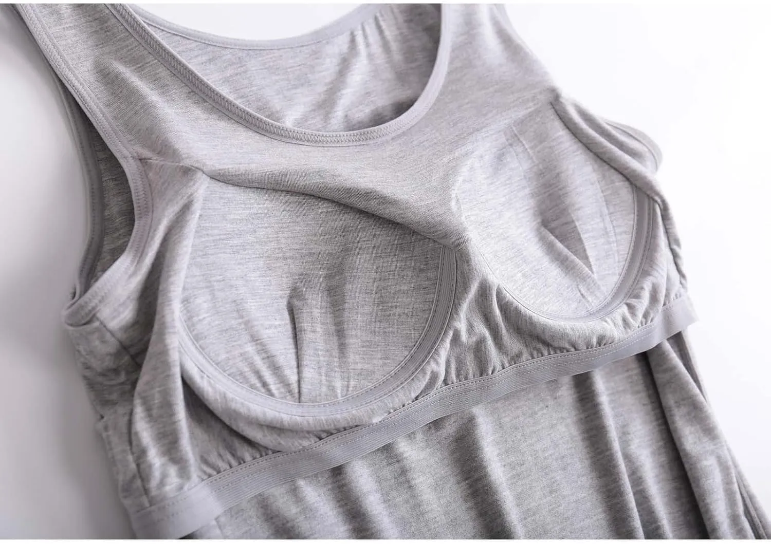 Lastesso Tank Tops with Built in Bras Trendy 2024 Summer Tank Top for Women Casual Loose Fit Sleeveless Shirt Casual Homewear