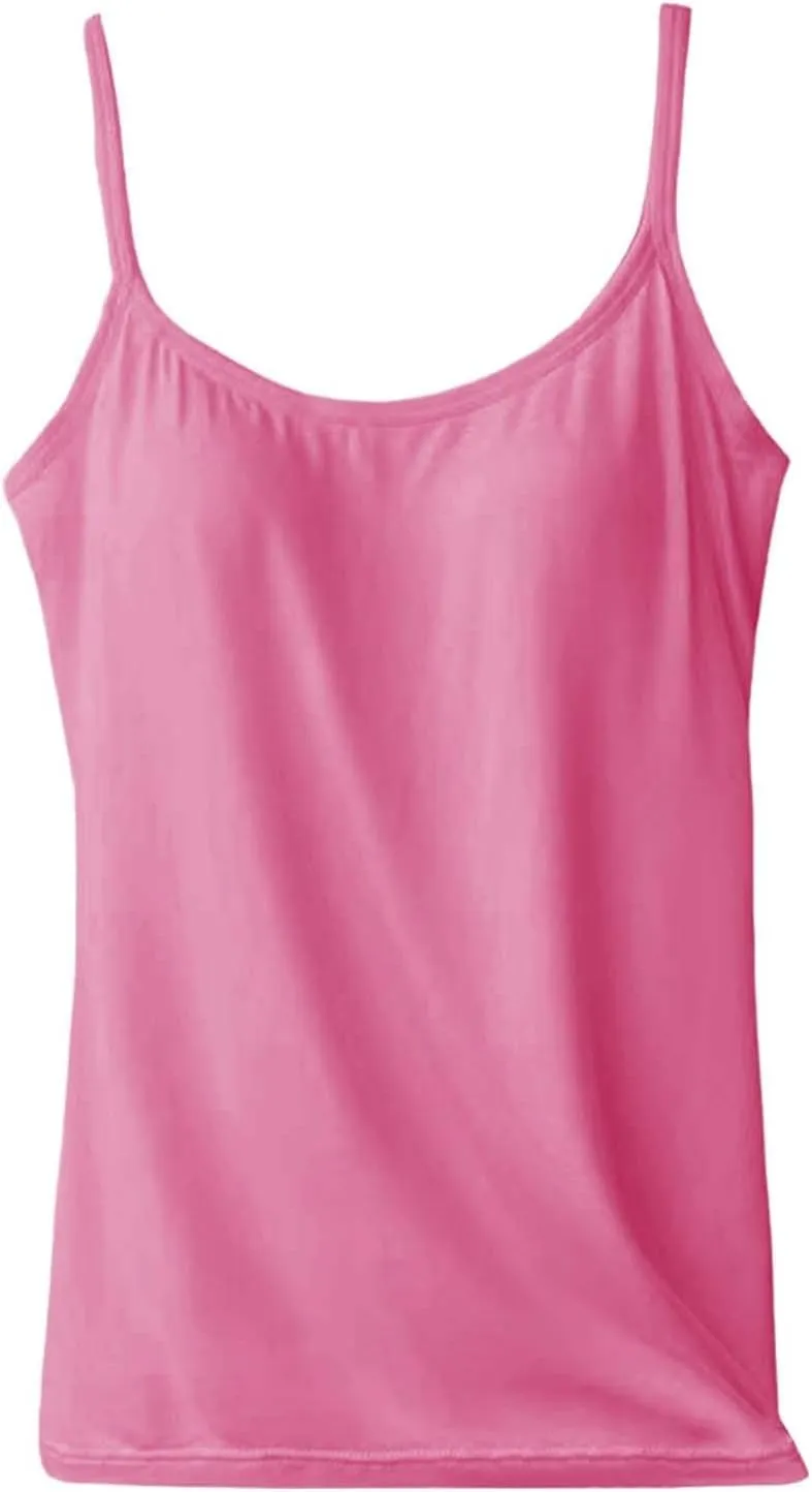 LCMTWX Built In Bra Tank Tops For Women Camisole With Frame Bra Undershirt Shelf Bra Tank Tops For Women Tank Top Women