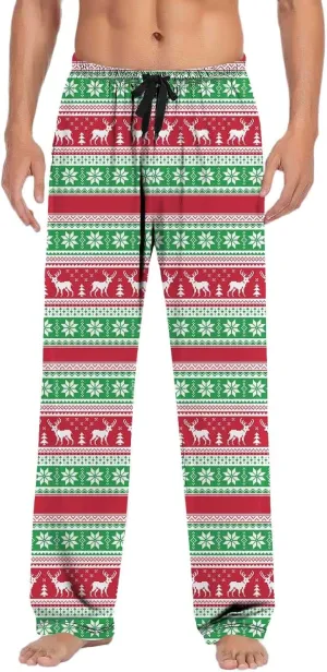 LCMTWX Mens Sleep Pants Casual Pants Pajama Pants with Drawstring and Pockets Unisex Sleepwear Bottom Men's Athletic Pants