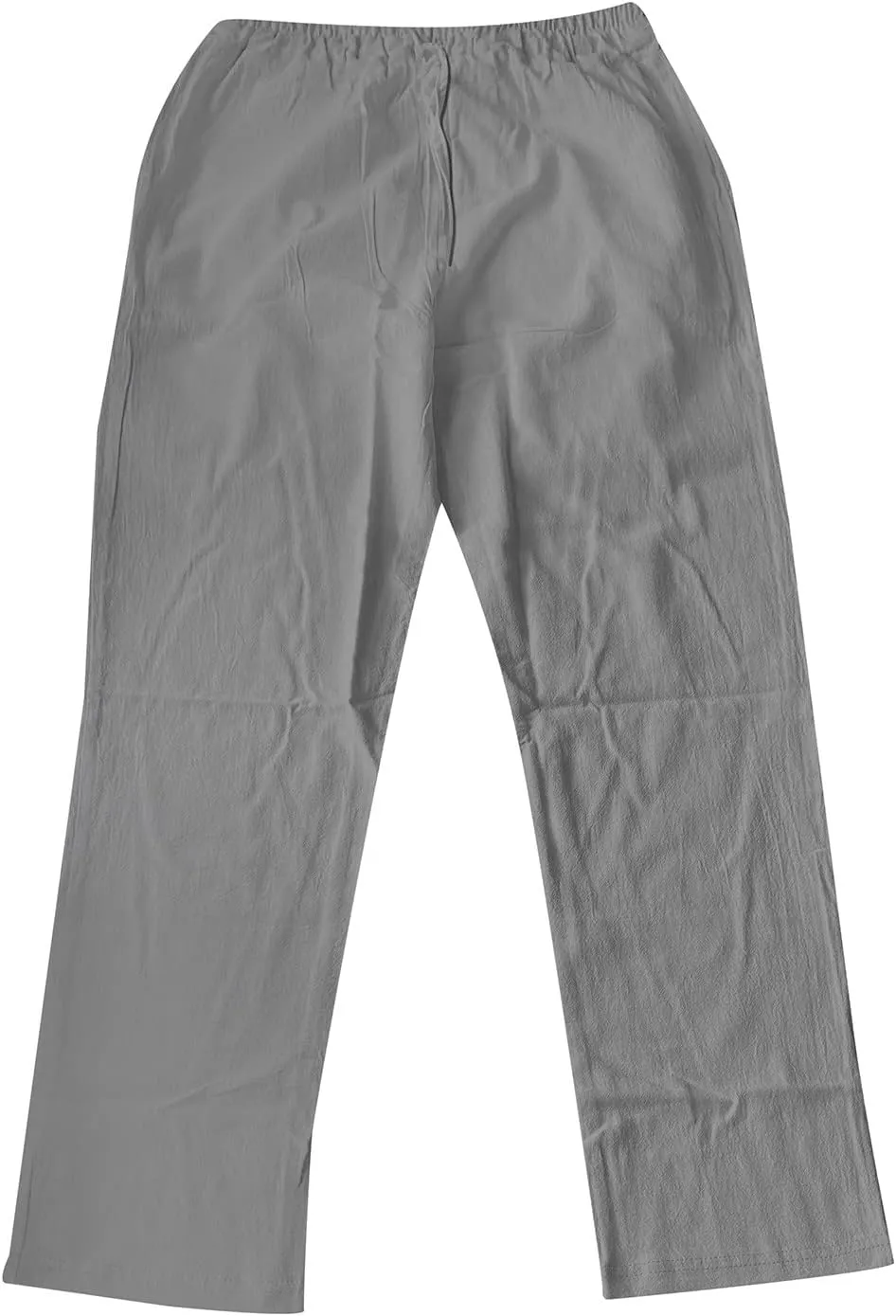 Linen Pants Men Slim Fit Casual Loose Fit Stretch Slacks Big Tall Flat Front Flex Golf Straight Long Pants