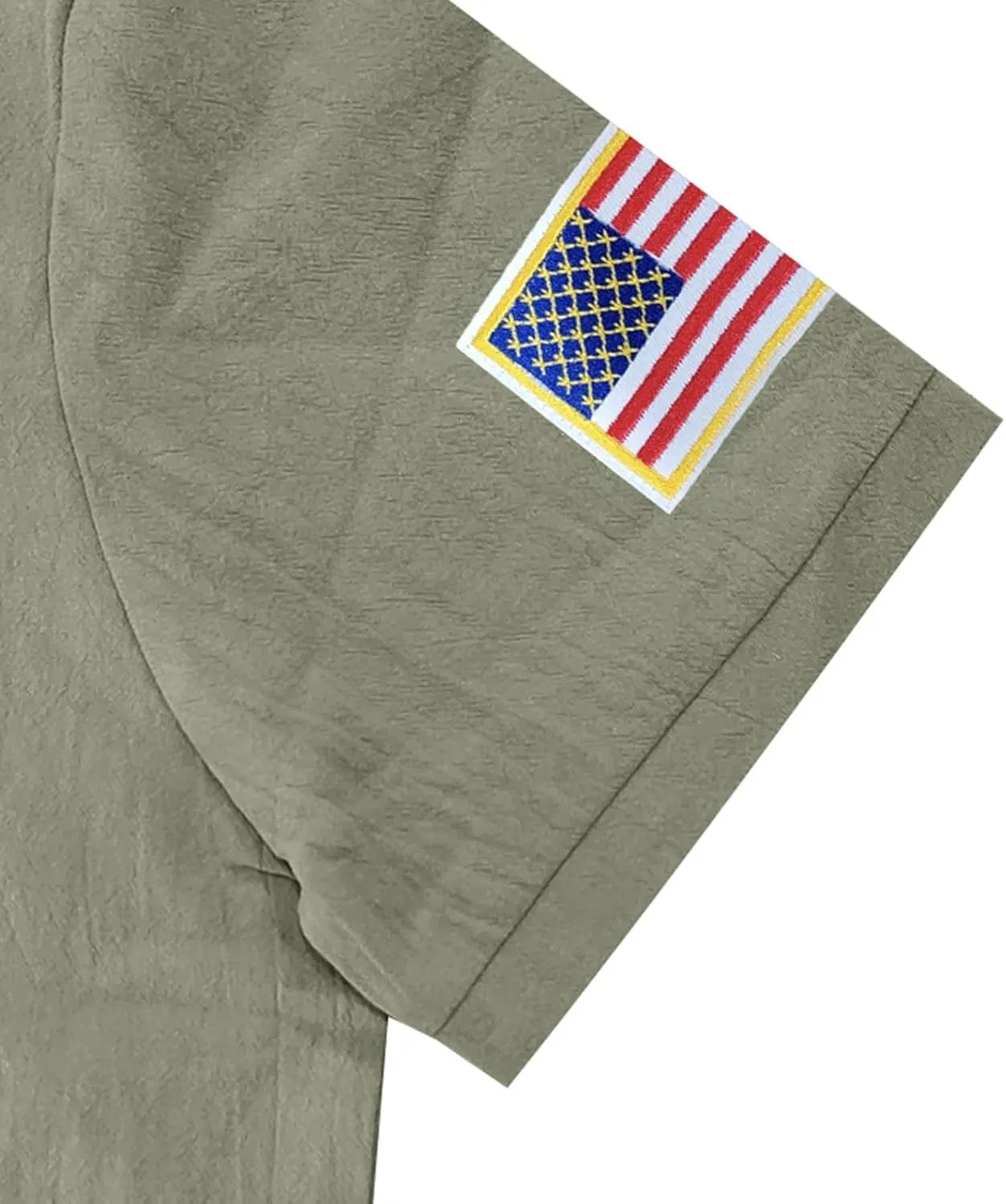 Linen Shirts for Men 4th of July Patriotic Shirts American Flag Print Tops Summer Beach Breathable Vacation Shirts