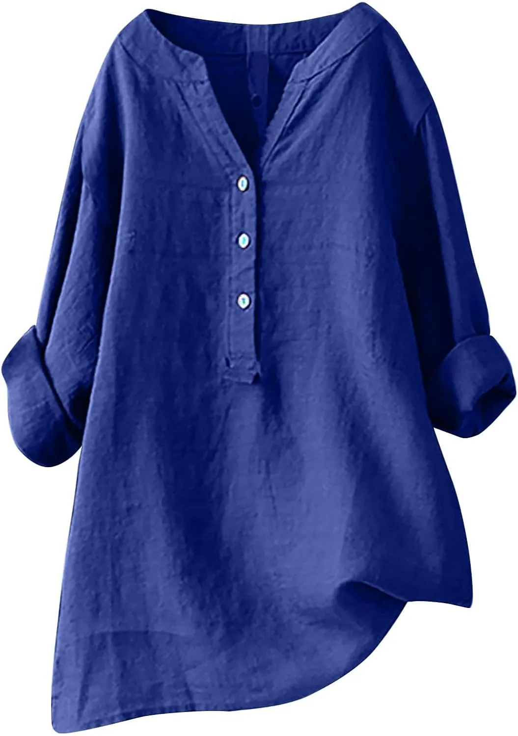 Linen Shirts for Women Trendy 2025 Breathable Tops Loose Plus Size Crewneck Tops Womens Daily T Shirts Summer Shirts