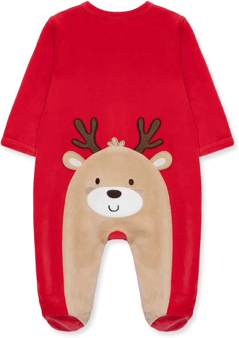 Little Me Clothes for Baby Boys' and Girls' Holiday Footies Rompers Sleepers, Newborn to 6 Months