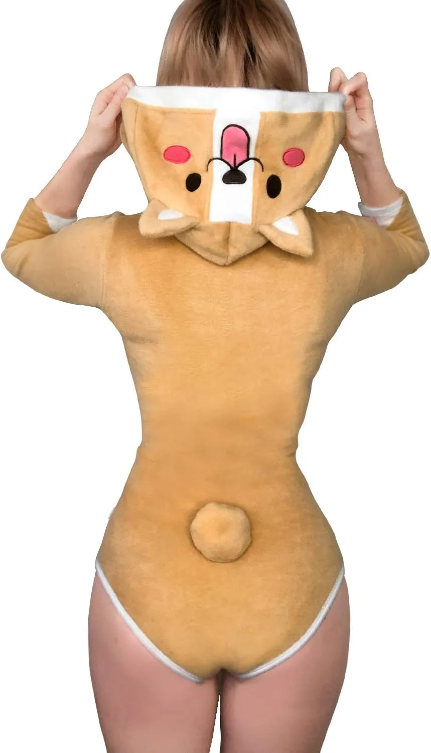 Littleforbig Cotton Romper Onesie Pajamas Bodysuit -Corgi Style