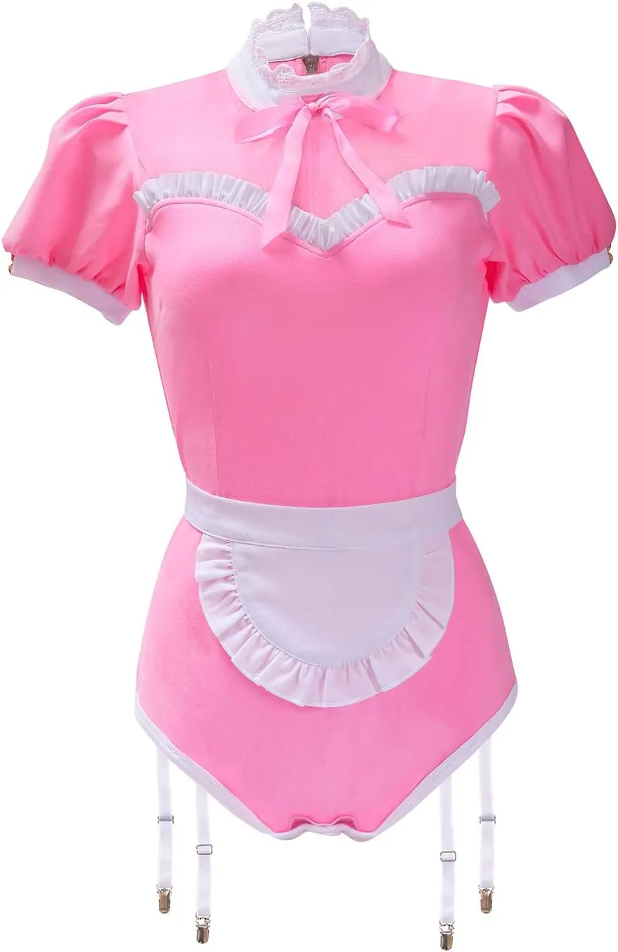 Littleforbig Cotton Romper Onesie Pajamas Bodysuit - Maid Suit