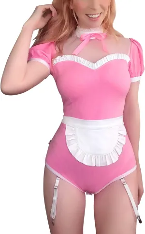 Littleforbig Cotton Romper Onesie Pajamas Bodysuit - Maid Suit