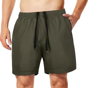 MADHERO Men Swim Trunks with Zipper Pockets Quick Dry Bathing Suits Mesh Lining
