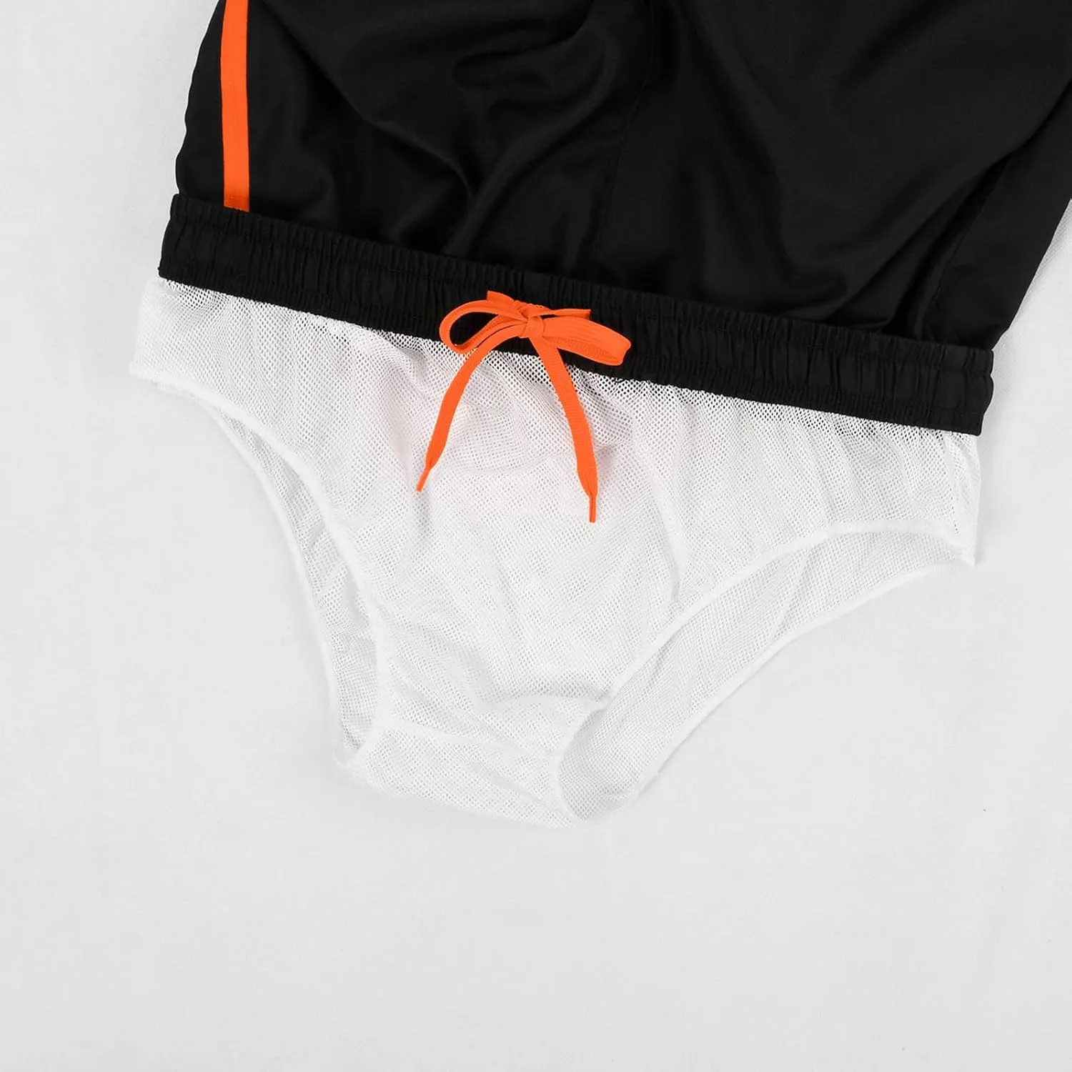MADHERO Men Swim Trunks with Zipper Pockets Quick Dry Bathing Suits Mesh Lining