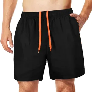 MADHERO Men Swim Trunks with Zipper Pockets Quick Dry Bathing Suits Mesh Lining