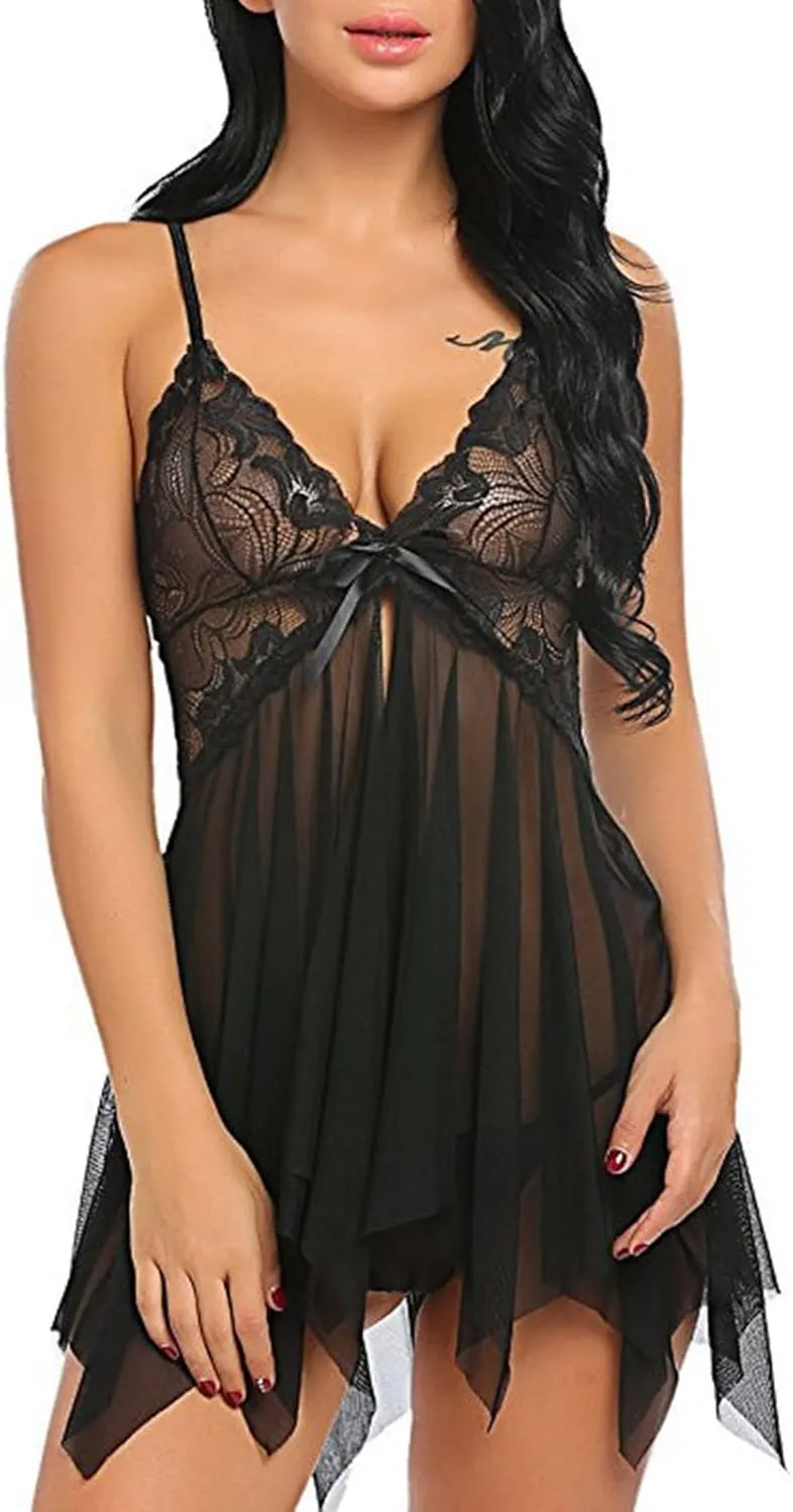 maisdgop Women Lingerie Bodysuit Sexy Mesh See Through Pajama Set Fashion Erotic Bra Panties Outfits Casual Homewear Sets