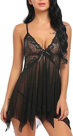 maisdgop Women Lingerie Bodysuit Sexy Mesh See Through Pajama Set Fashion Erotic Bra Panties Outfits Casual Homewear Sets