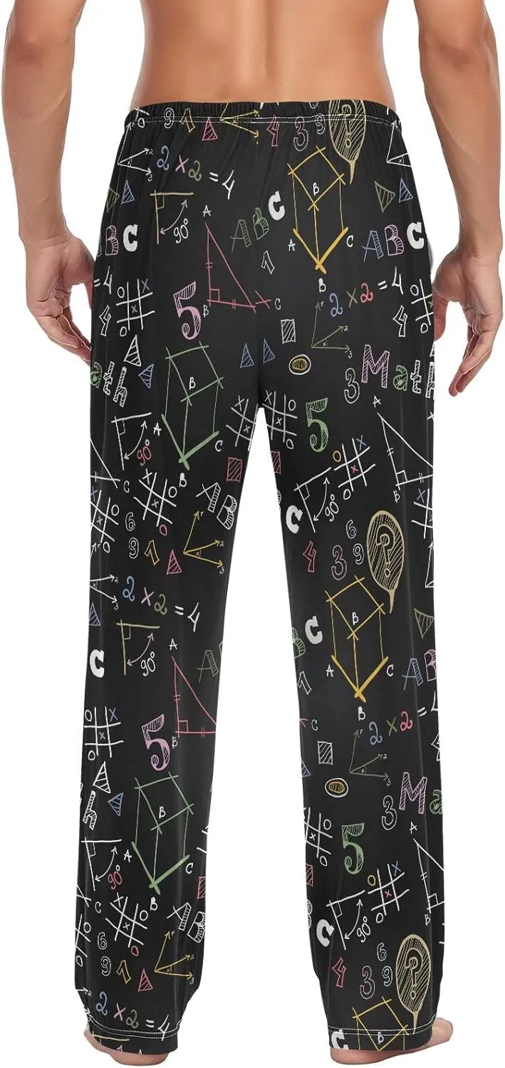 Math Formula Pattern Men's Pajama Pants Sleepwear Lounge Pajama Bottoms