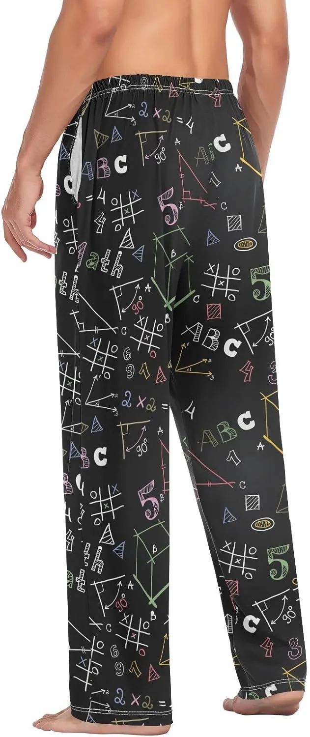 Math Formula Pattern Men's Pajama Pants Sleepwear Lounge Pajama Bottoms