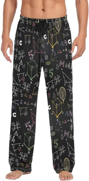 Math Formula Pattern Men's Pajama Pants Sleepwear Lounge Pajama Bottoms