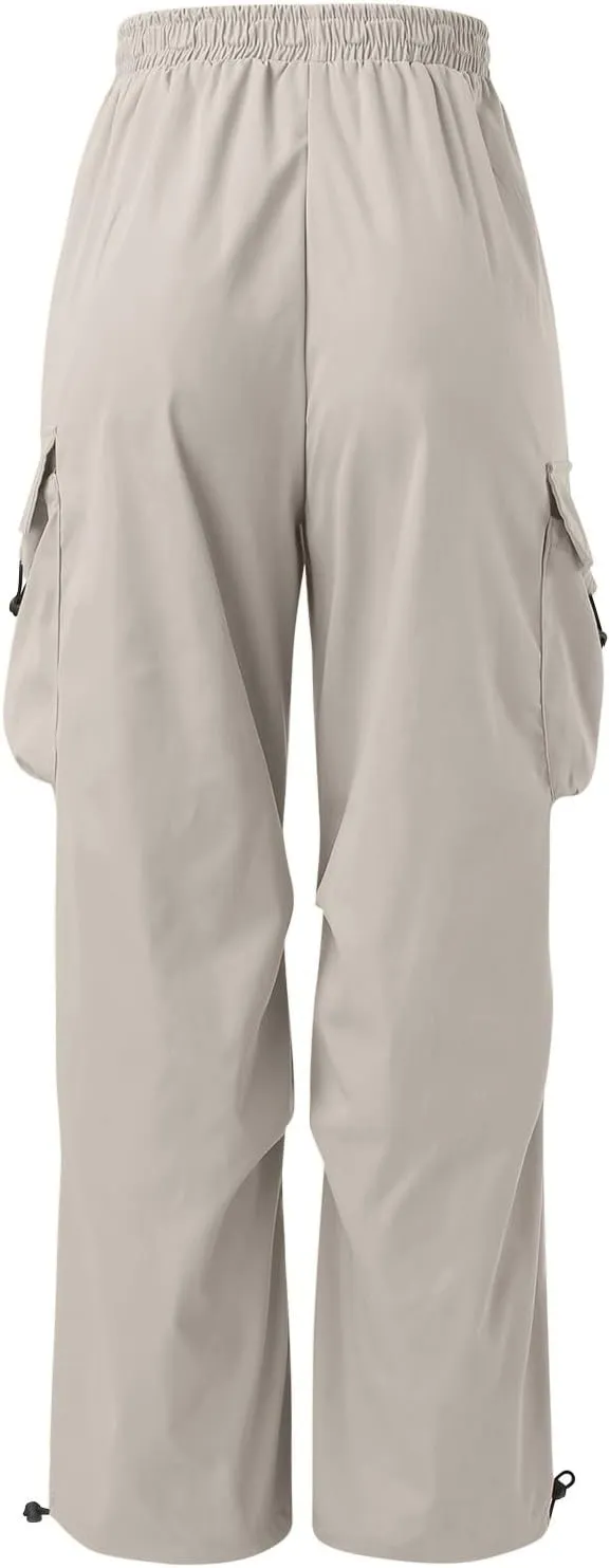 Men Baggy Cargo Pants Casual Parachute Pants Drawstring Workout Sweatpants Plus Size Loose Harem Joggers with Pockets