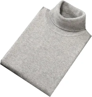 Men Cashmere Sweater Turtleneck Winter Warm Knitted Long Sleeve Pullovers Sweater