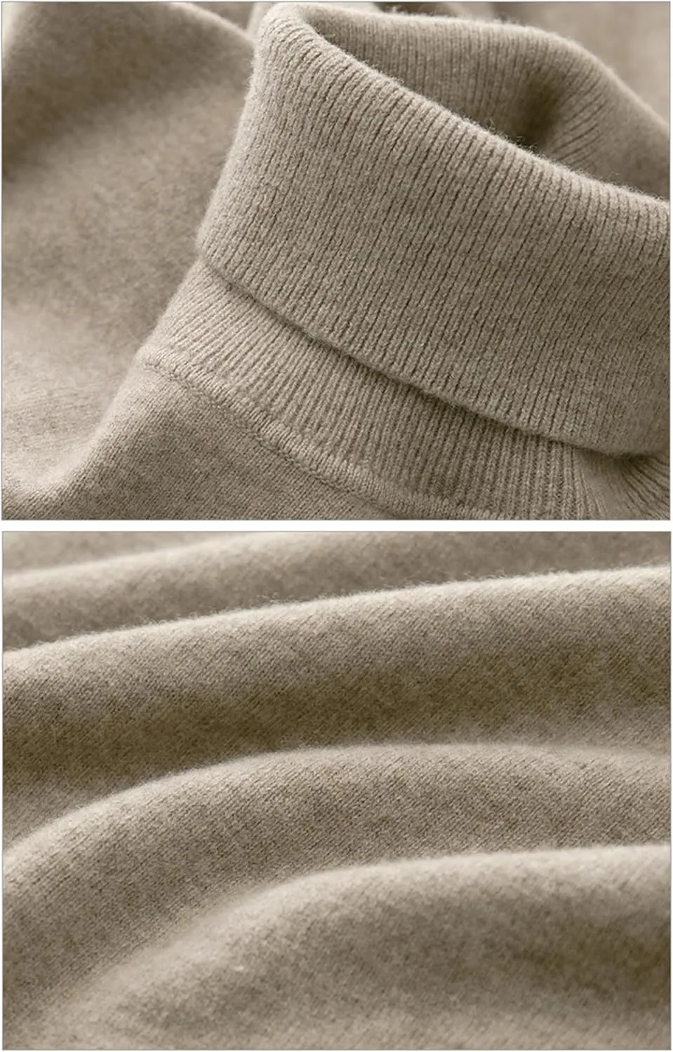 Men Cashmere Sweater Turtleneck Winter Warm Knitted Long Sleeve Pullovers Sweater