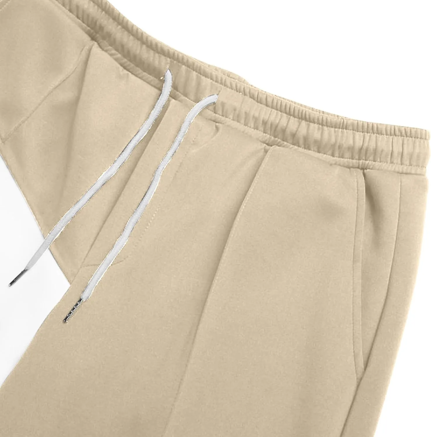 Mens Baggy Sweatpants Color Match Elastic Waist Drawstring Straight Leg Pants Casual Fashion Sports Trousers