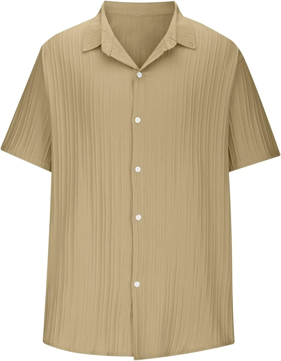 Mens Button Down Shirts Short Sleeve Linen Cotton T Shirts Business Casual Work Tshirt Summer Dress Shirts Outfits Clothes
