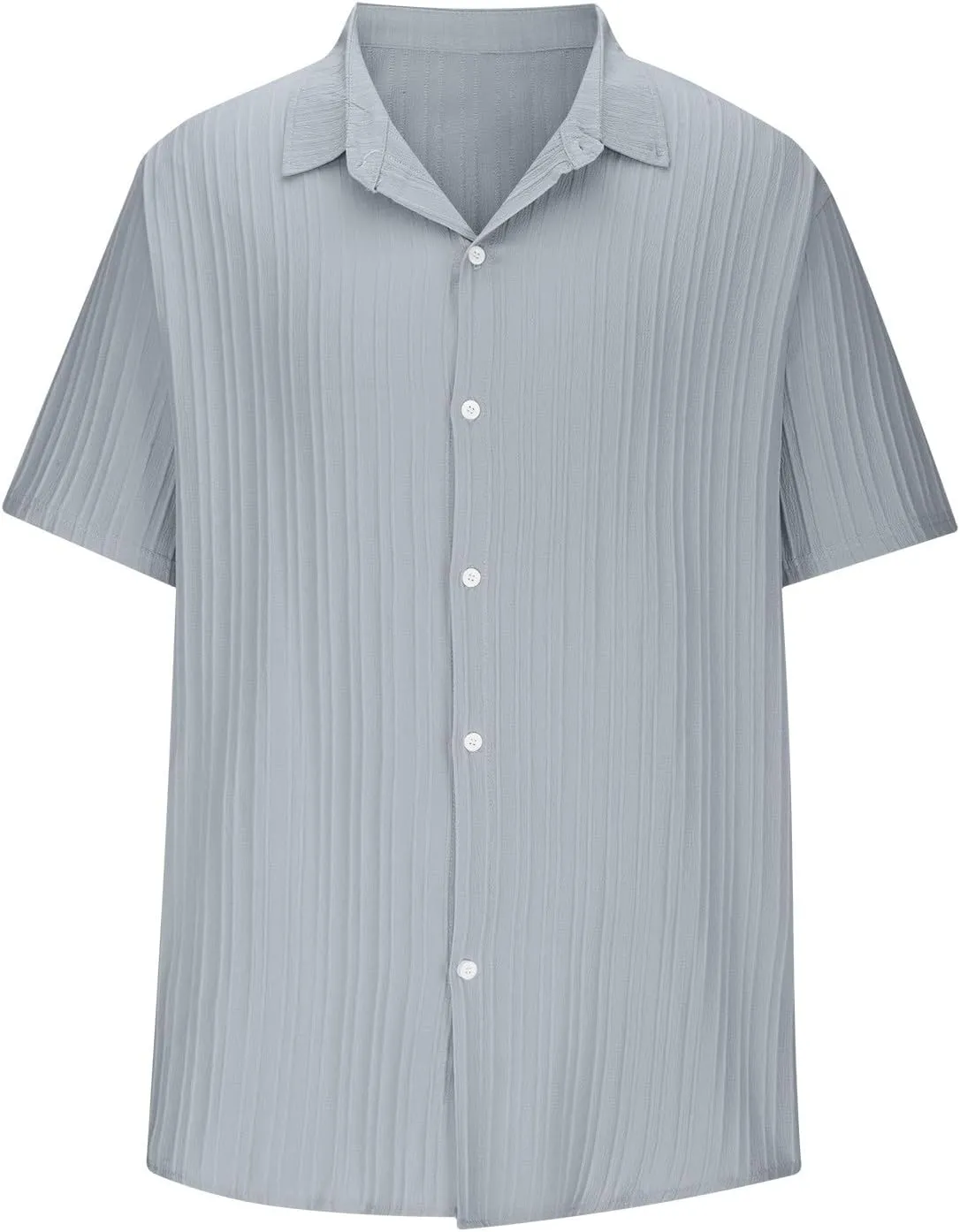 Mens Button Down Shirts Short Sleeve Linen Cotton T Shirts Business Casual Work Tshirt Summer Dress Shirts Outfits Clothes