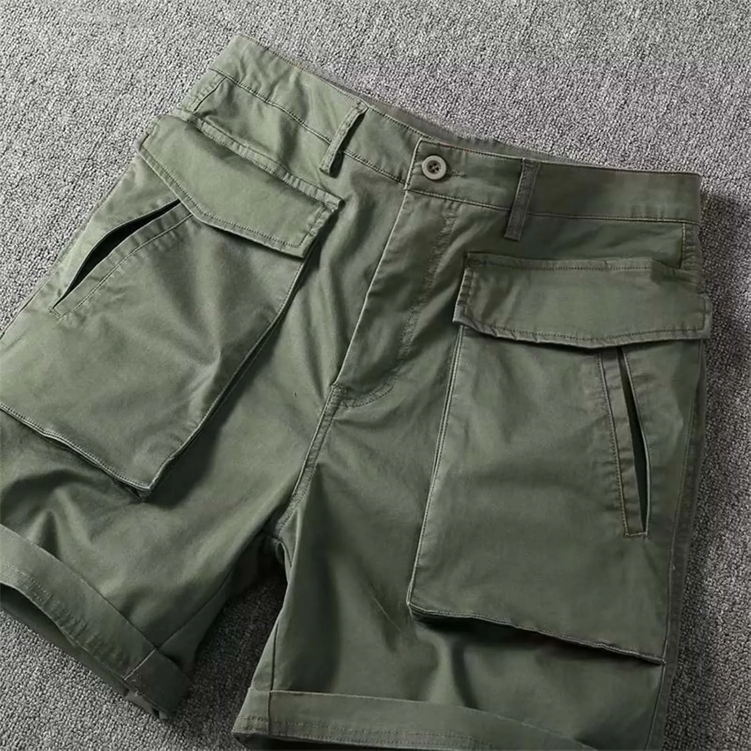 Men's Cargo Pants Cotton Work Trousers Men Trousers Linen Men's Cotton Cargo Pants Multi-Pocket Trousers for Trekking