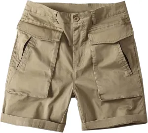 Men's Cargo Pants Cotton Work Trousers Men Trousers Linen Men's Cotton Cargo Pants Multi-Pocket Trousers for Trekking