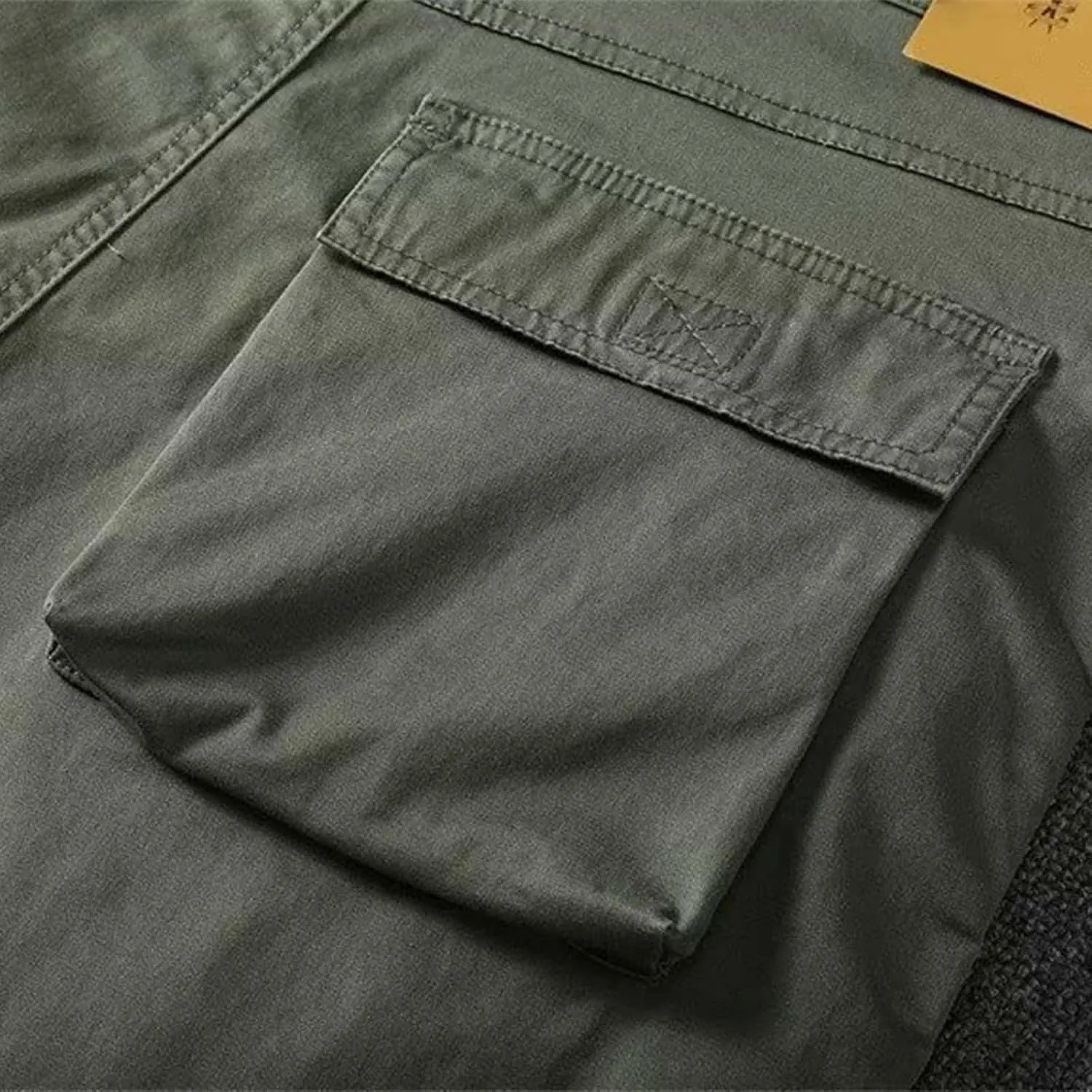 Men's Cargo Pants Cotton Work Trousers Men Trousers Linen Men's Cotton Cargo Pants Multi-Pocket Trousers for Trekking
