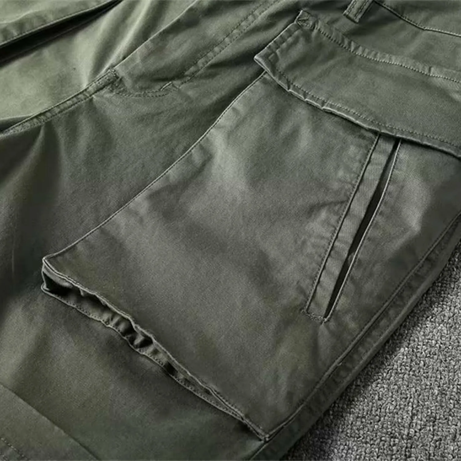 Men's Cargo Pants Cotton Work Trousers Men Trousers Linen Men's Cotton Cargo Pants Multi-Pocket Trousers for Trekking