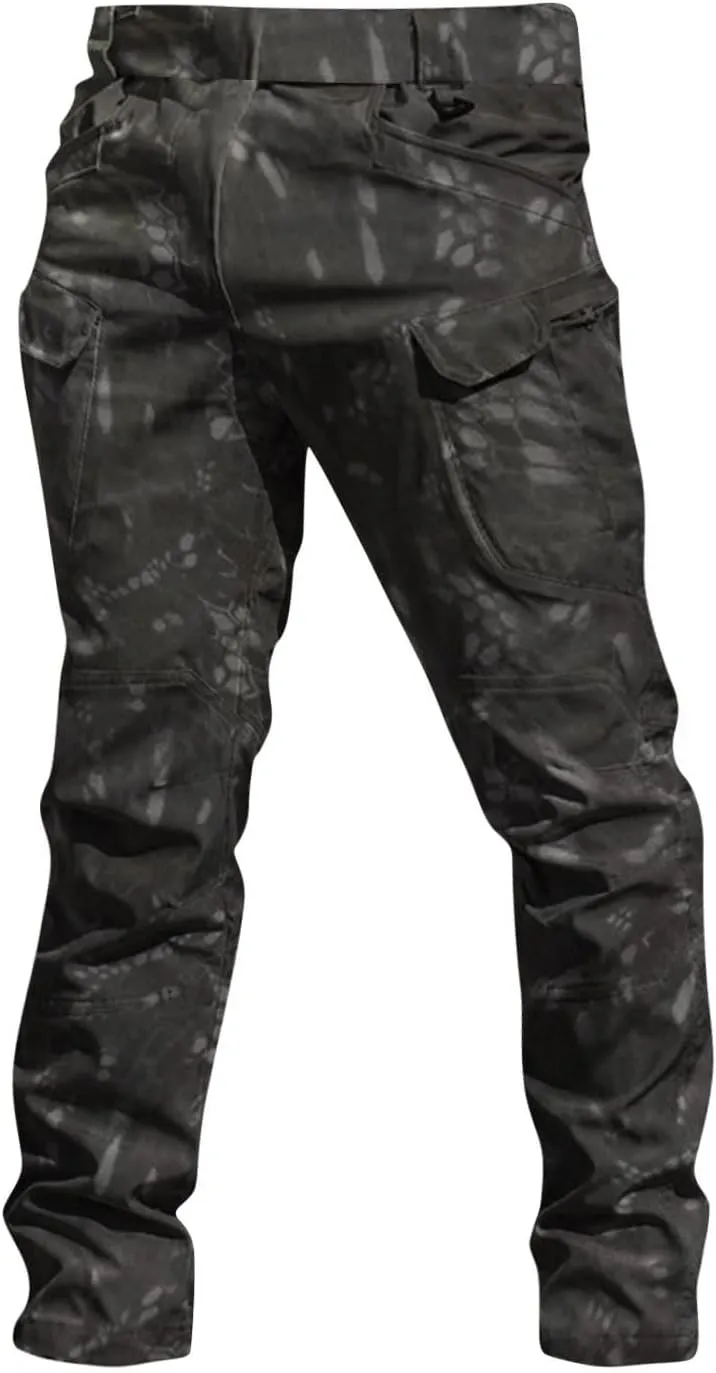 Mens Cargo Pants Relaxed Fit Stretch Construction Work Pants Outdoor Lightweight Ripstop Tactical Pants Hiking Pants