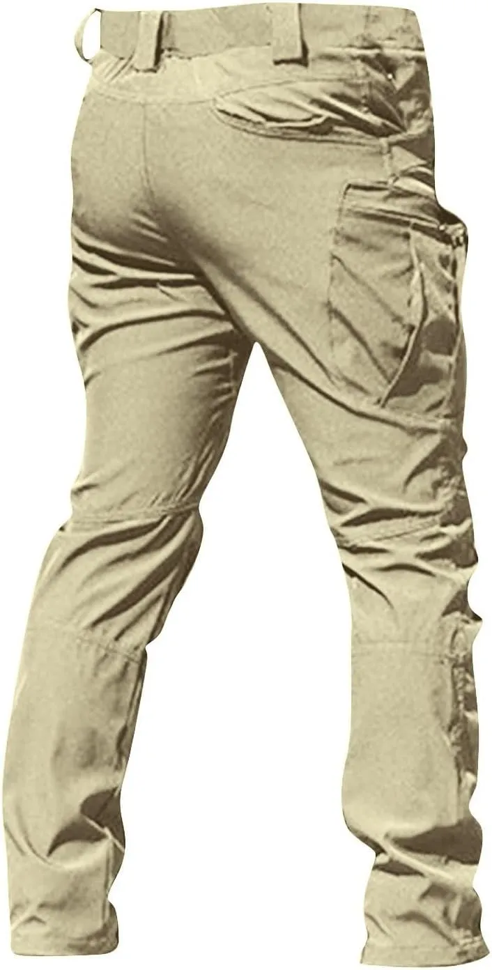 Mens Cargo Pants Relaxed Fit Stretch Construction Work Pants Outdoor Lightweight Ripstop Tactical Pants Hiking Pants