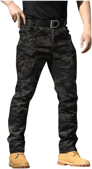 Mens Cargo Pants Relaxed Fit Stretch Construction Work Pants Outdoor Lightweight Ripstop Tactical Pants Hiking Pants