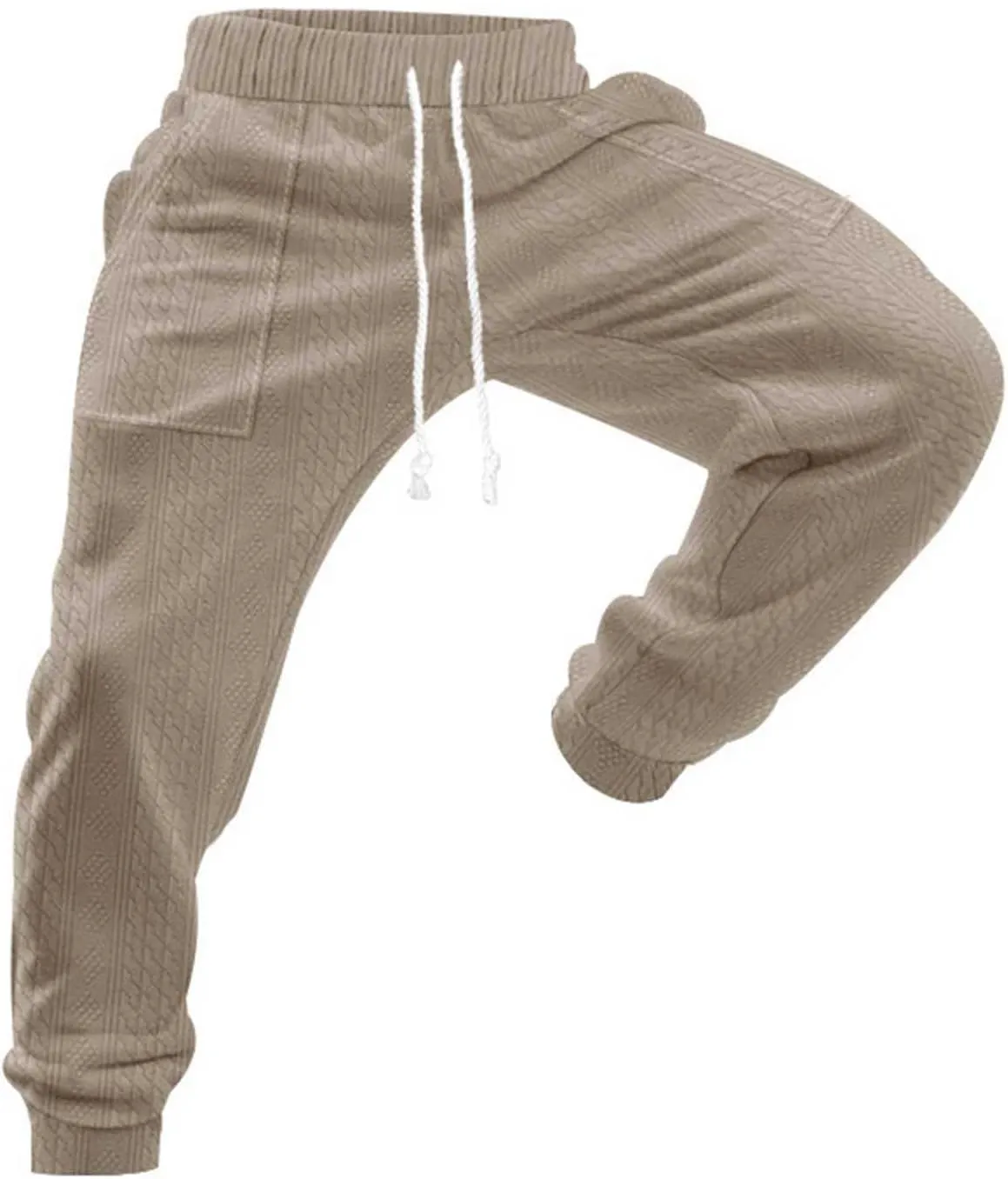 Mens Casual Pants Tapered Pants Baggy Drawstring Elastic Waist Sweatpants Soft Breathable Bottoms Lightweight Joggers