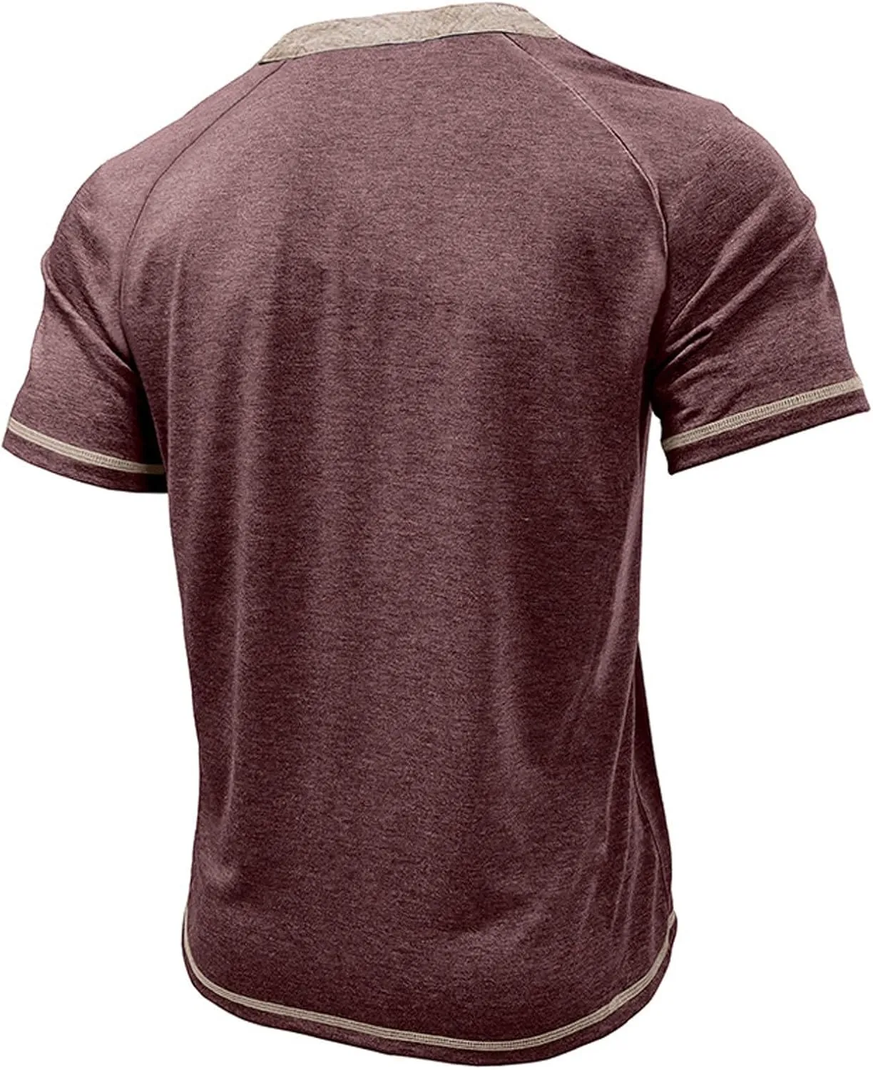 Mens Henley Shirts Short Sleeve Casual Button T-Shirts Basic Cotton Tee Shirts Summer Moisture Wicking Lightweight Tee Tops