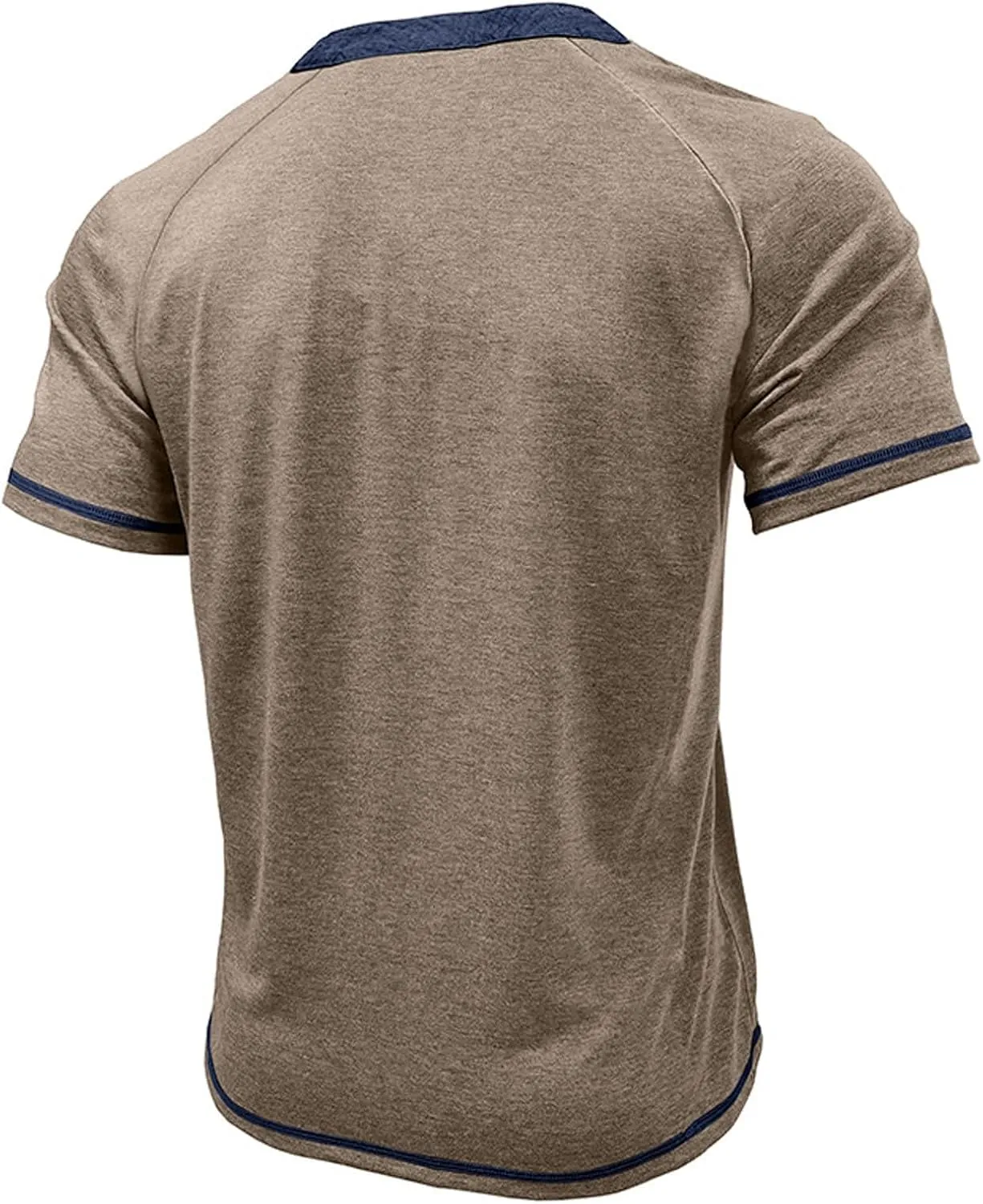 Mens Henley Shirts Short Sleeve Casual Button T-Shirts Basic Cotton Tee Shirts Summer Moisture Wicking Lightweight Tee Tops