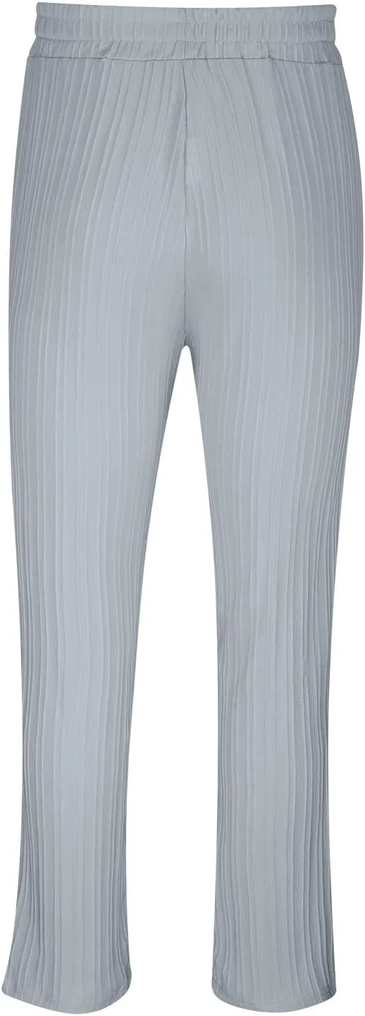 Men's Linen Pants Casual Pants Relaxed-Fit Beach Trousers Summer Yoga Pants Drawstring Elastic Waist Pants