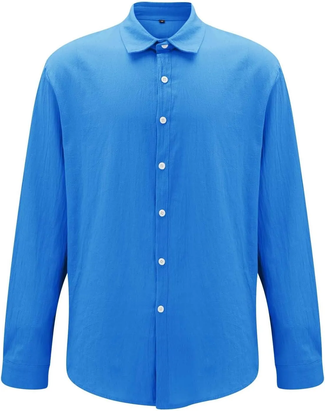 Men's Long Sleeve Casual Button Down Shirts Untucked Shirts for Men Business Work Shirts Regular Fit Dress Shirt