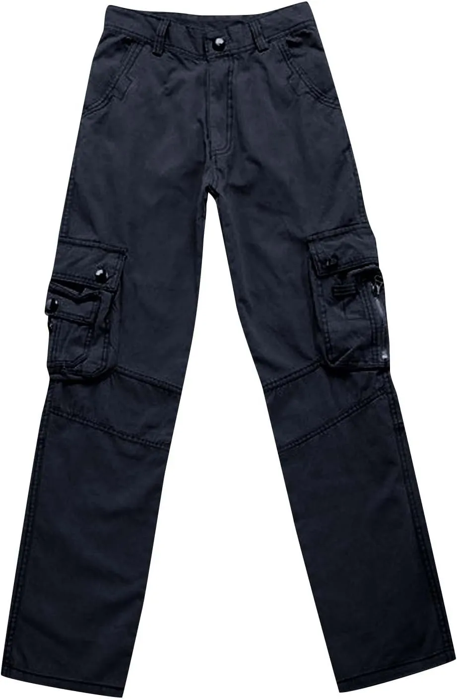 Men's Outdoor Cargo Work Trousers Solid Color Tactical Pants Comfort Fit Casual Mens Pants Rip-Stop Combat Cargo Pants