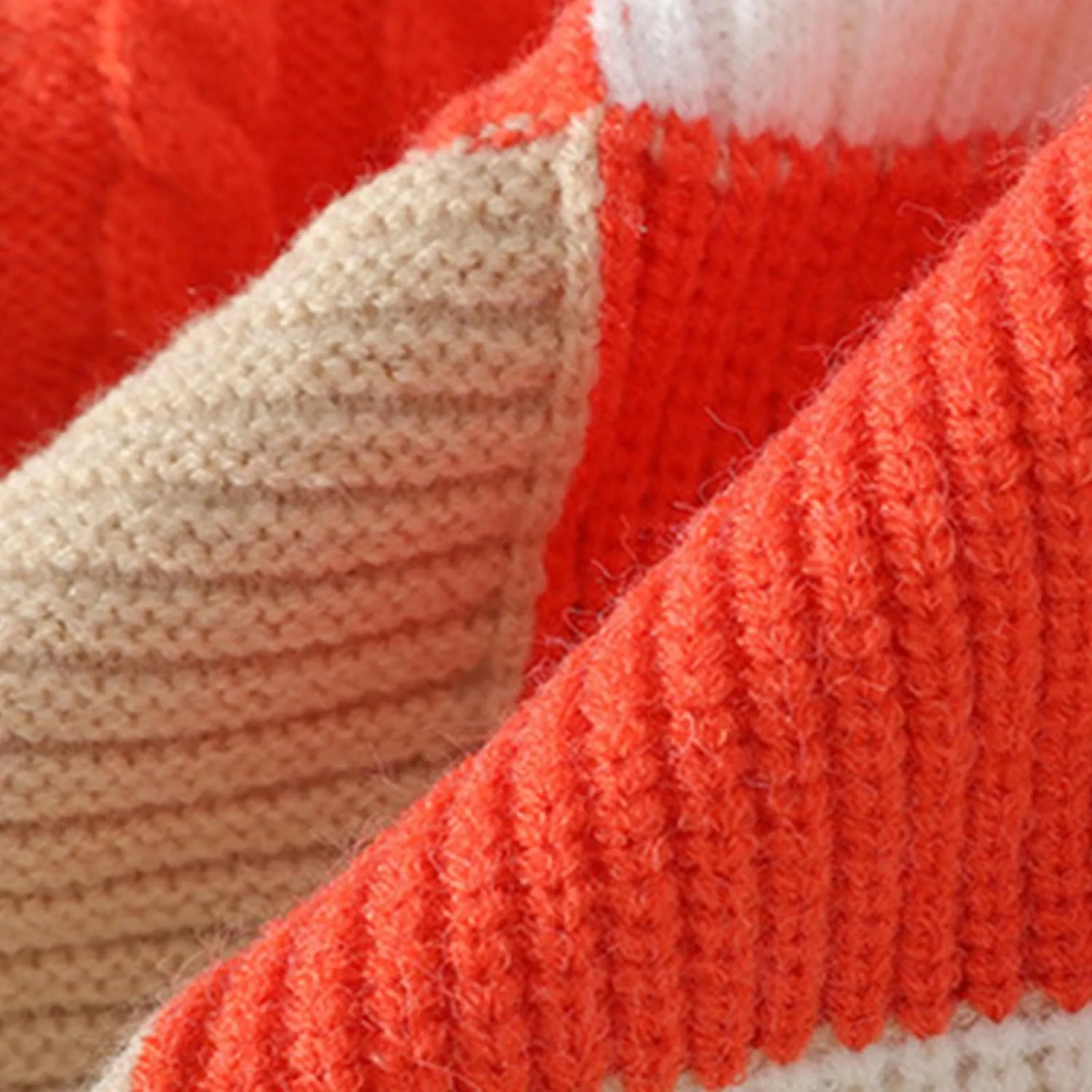 Men's Oversized Color Blocked Knitted Sweater Long Sleeve Crewneck Pullover Casual Jumper Fall Winter Fashion Loose Warm Top