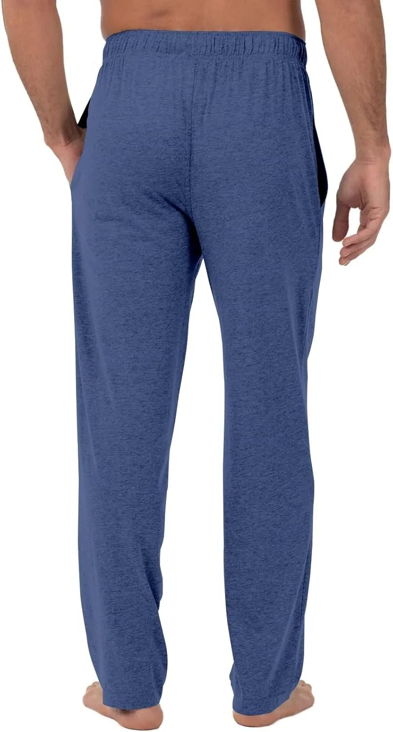Mens Pajama Pants, Soft Cotton Sleep Lounge Pants Solid Plaid Comfort Soft Sleep Pant with Pockets and Drawstring