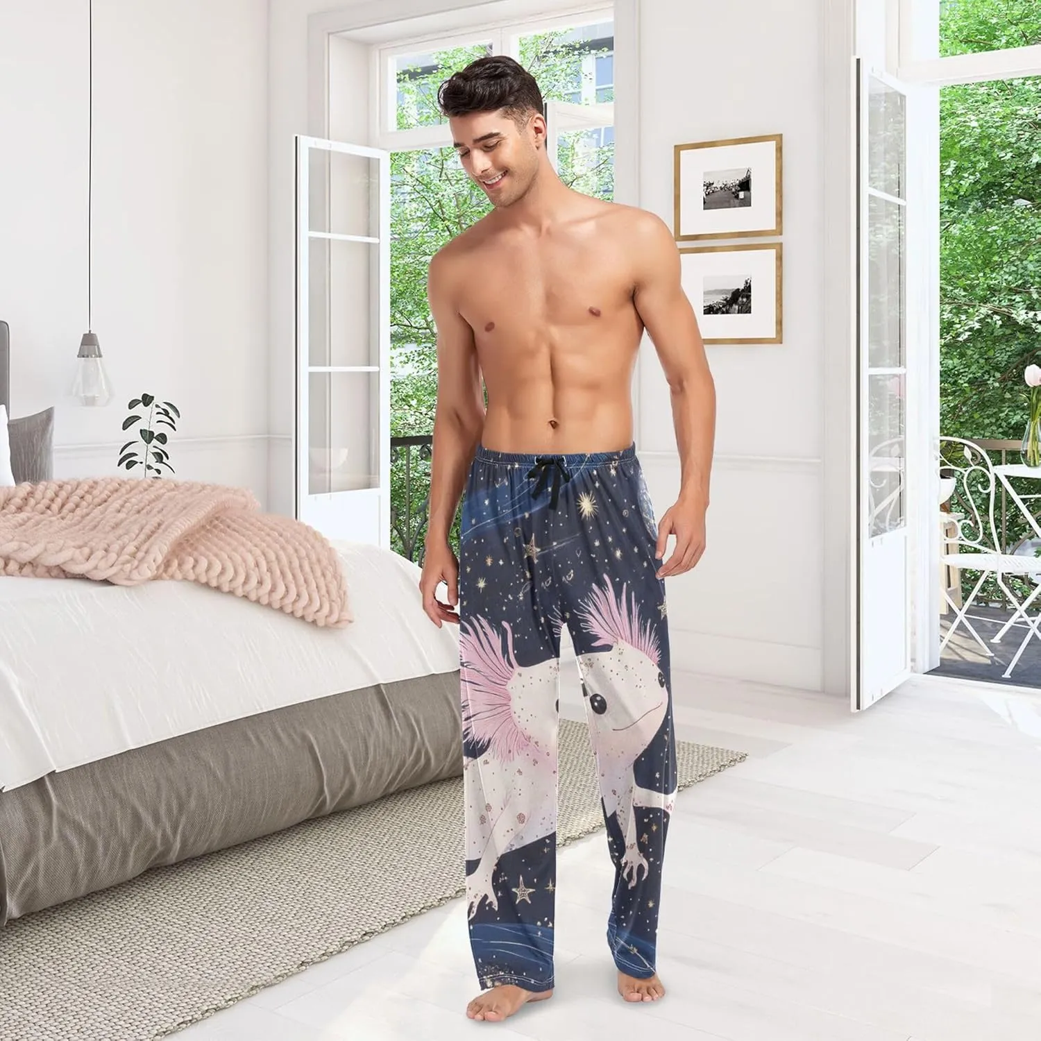 Mens Pajama Pants Soft Cozy Comfortable Pajama Bottoms Fashion lounge Pants
