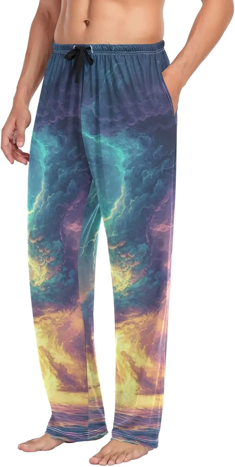 Mens Pajama Pants Soft Cozy Comfortable Pajama Bottoms Fashion lounge Pants