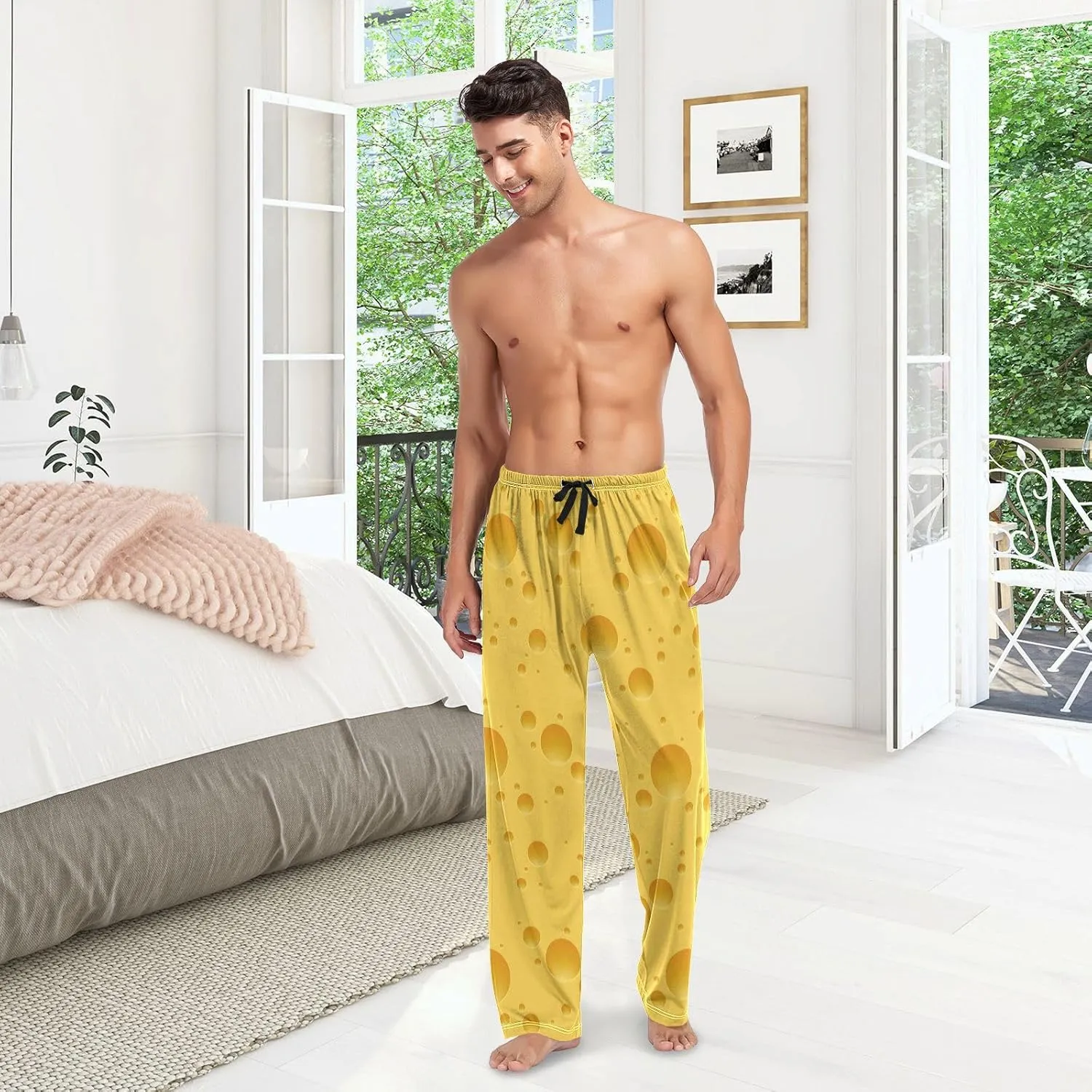 Men's Pajama Pants Super Soft Sleep Lounge Pants Pjs Bottoms with Pockets