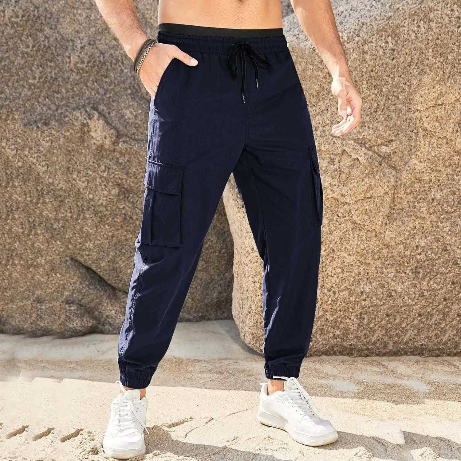 Mens Punk Pants Slim Fit Cargo Pants for Men Plus Size Cargo Pants Men Winter Sweat Pants Men School Pants Men